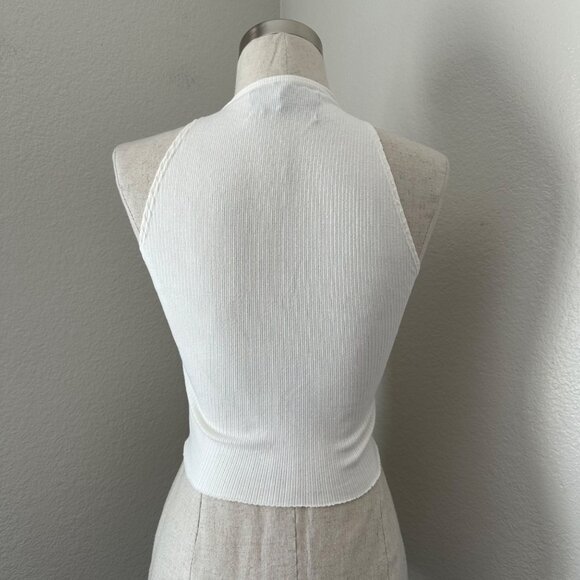 Reformation White Ribbed Tank Top - Picture 2 of 10